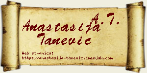 Anastasija Tanević vizit kartica